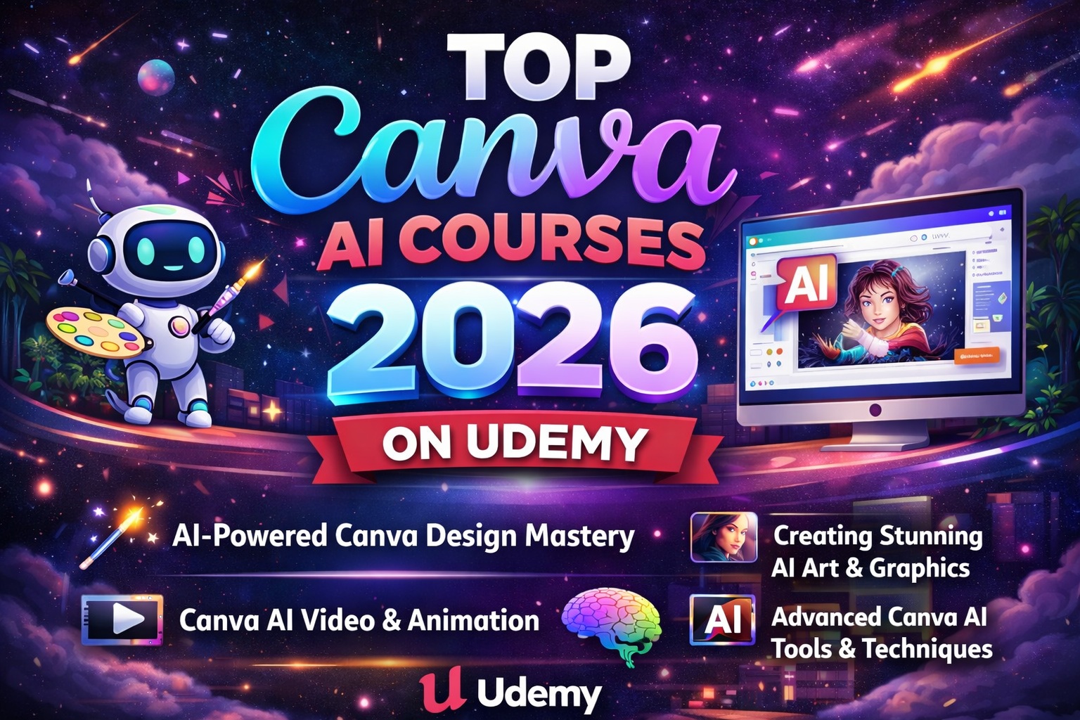 Best Canva AI Courses on Udemy 2026 — Magic Studio, ChatGPT & Design