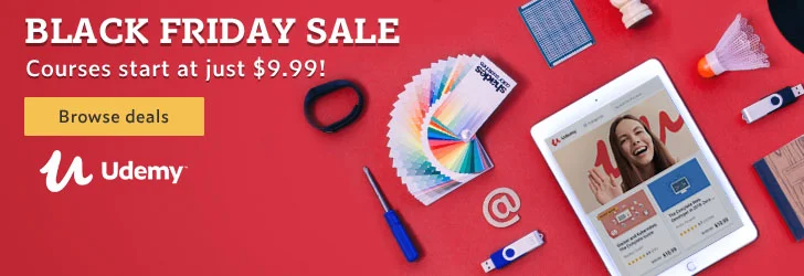 Udemy Black Friday 2025 Deals - 95% OFF on 50 Best Courses
